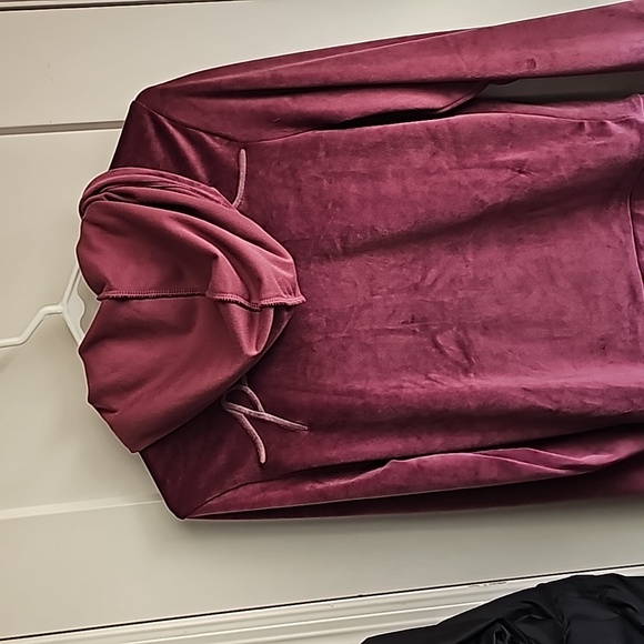 Womens NWOTS Victoria Secret PINK purple velvet sz XS zip up hoodie!! - Picture 7 of 8